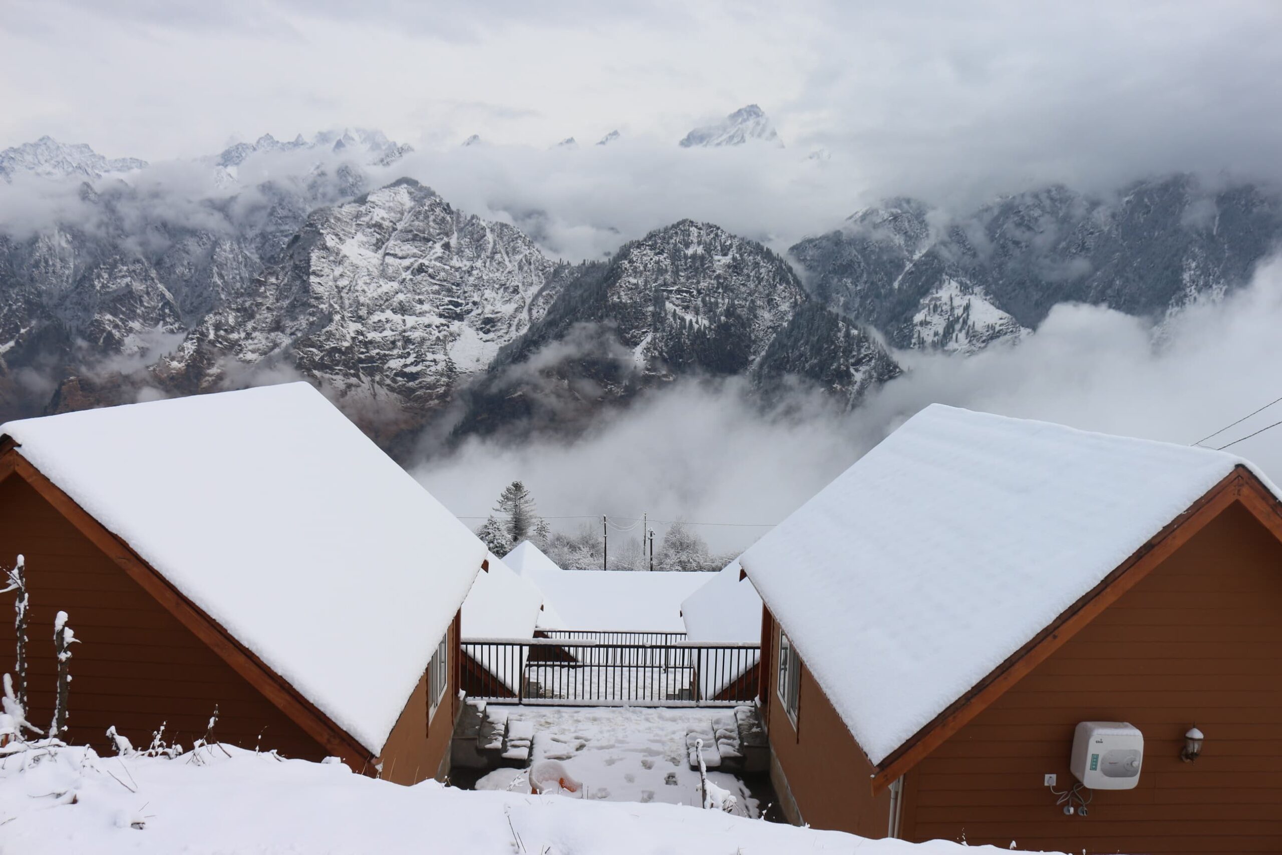 resort in auli with mountain views