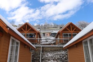 resort in auli with mountain views